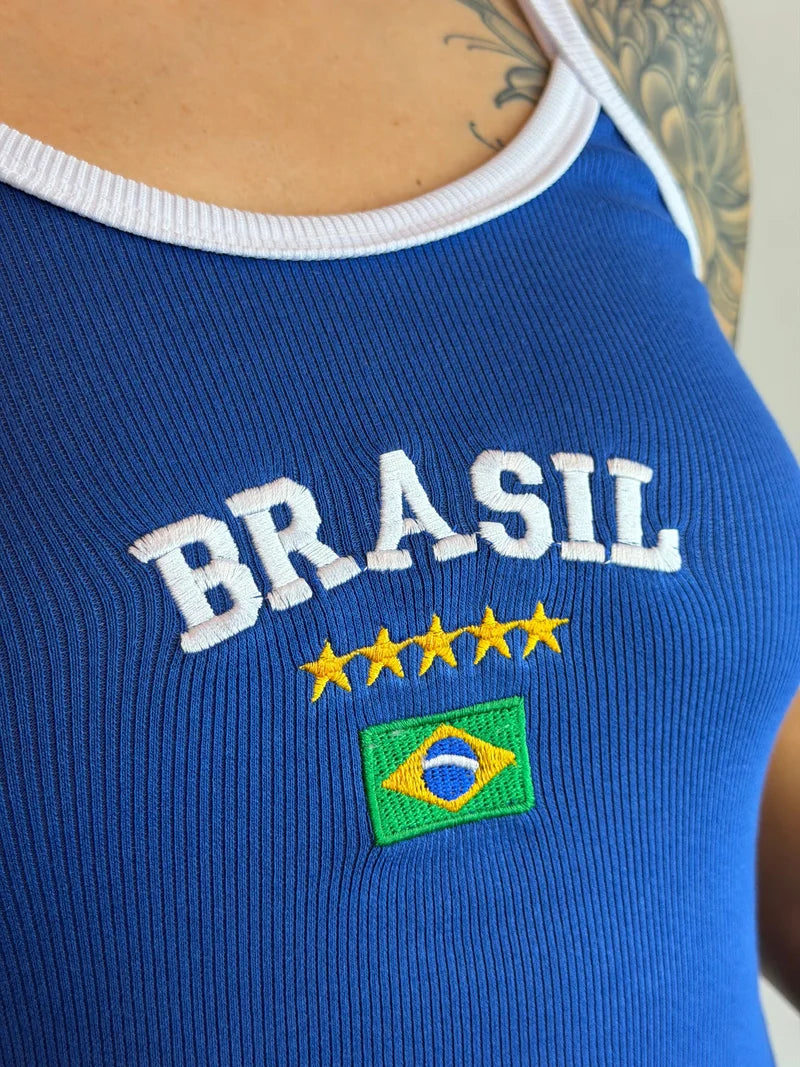 Cropped Brasil Azul