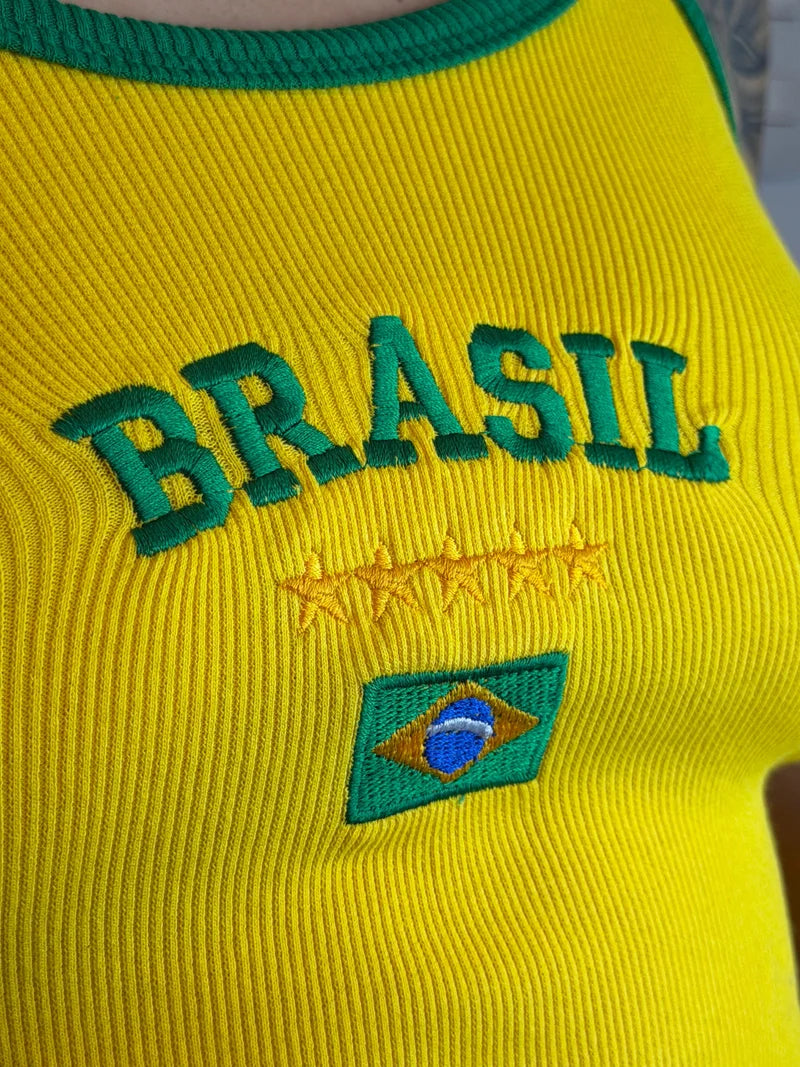 Cropped Brasil Amarelo