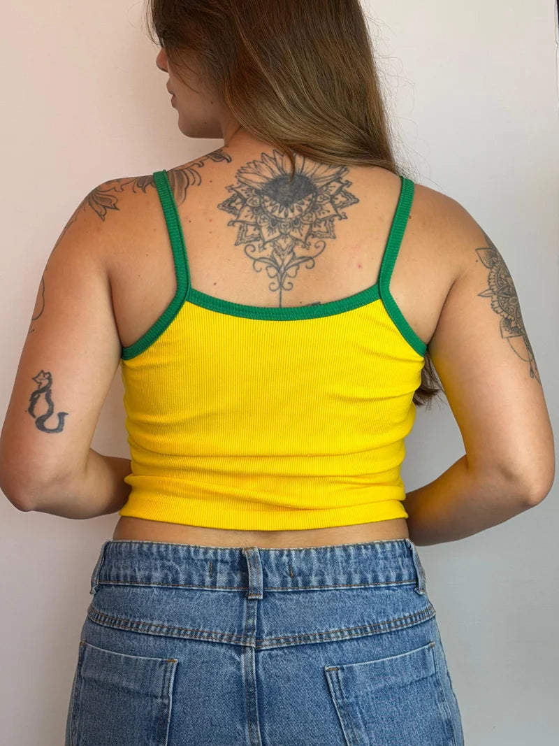 Cropped Brasil Amarelo
